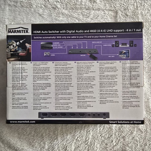 Marmitek 621 UHD 2.0 HDMI switch 4K 4 in 1 out