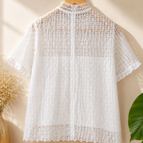 Zara Woman lace blouse size L, like new, off-white