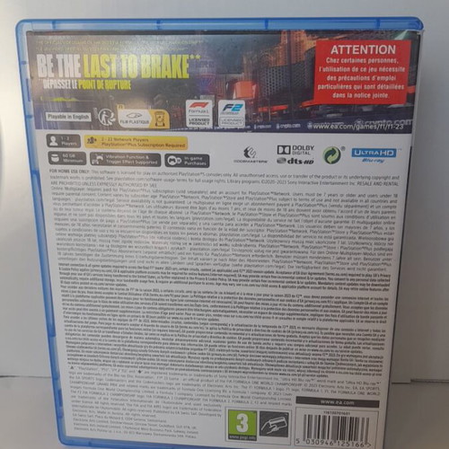 F1 23 PS5 like new, English edition, scratch-free