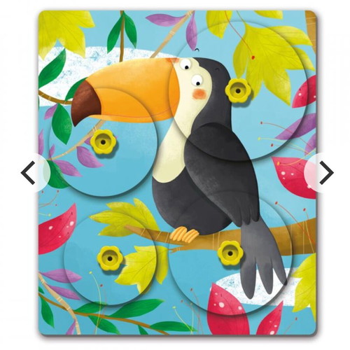 Quercetti Play Montessori Giro Puzzle new with 4 animal puzzles