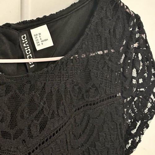 H&M black lace dress like new