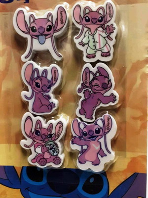 Disney Angel erasers set of 6 new