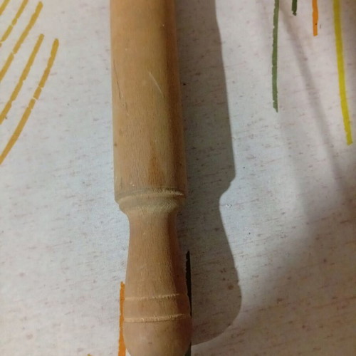 Wooden rolling pin used