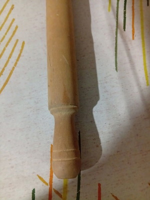 Wooden rolling pin used