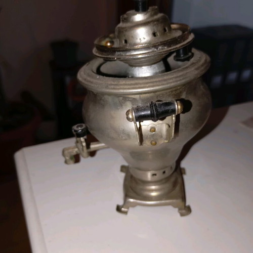 Russian samovar used, decorative and handmade