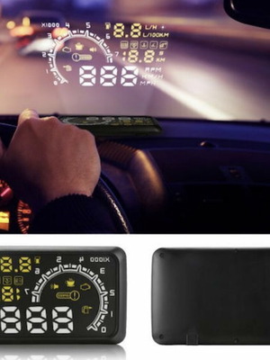 Head Up Display multi-function for windshield indicators with OBD2 connection like new