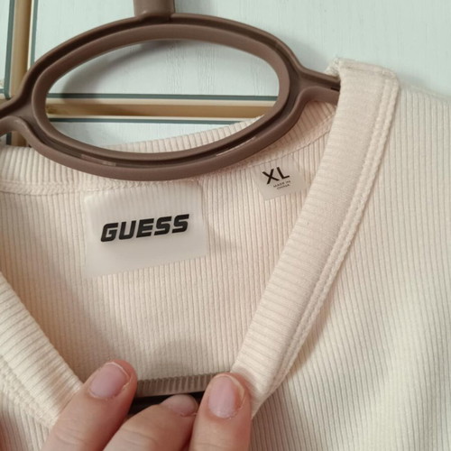 Cropped tank top Guess new, cream, size XL