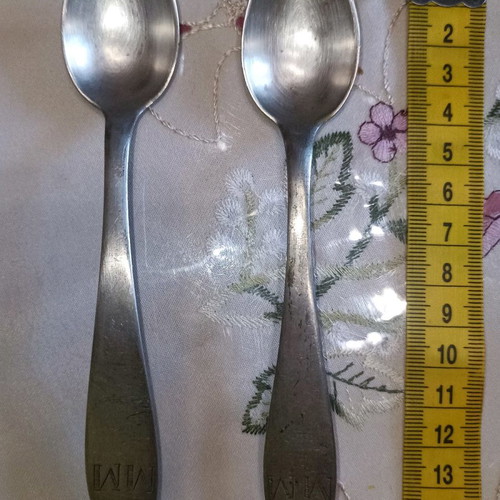 Antique cutlery set used, 15 pieces