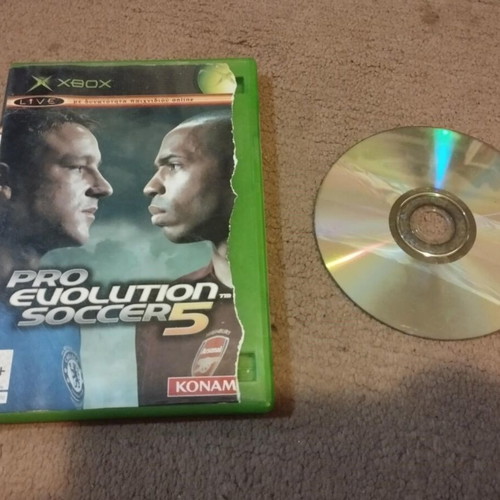 Xbox Pro Evolution Soccer 5 used, Greek edition, torn cover