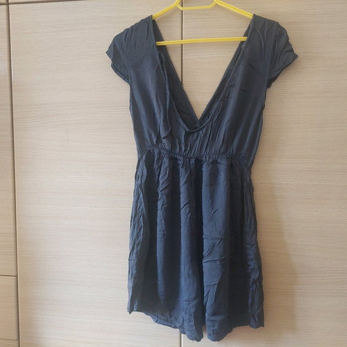 Dark blue one-piece shorts like new, Large/XL with lace detail