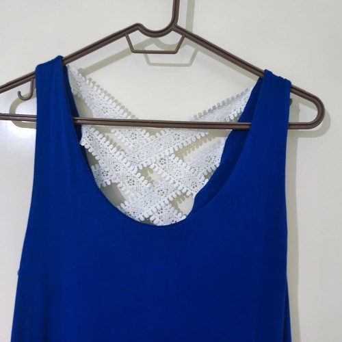 Blue maxi summer dress like new, M Made In Italy, sizes S-M