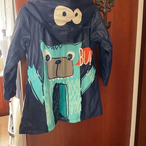 Waterproof jacket with fleece for 3-year-old child blue new