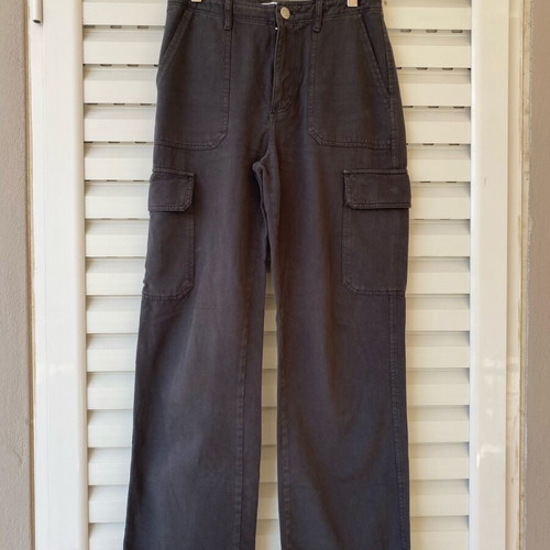 Zara cargo pants black used, size S, 100% cotton