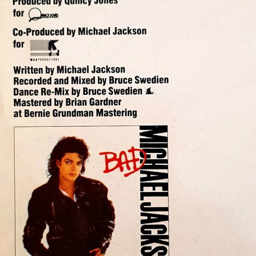 Michael Jackson Bad 12" vinyl like new, special mixes maxi single