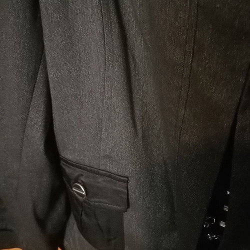 Vertice women's jacket like new, dark gray with black details, size 56