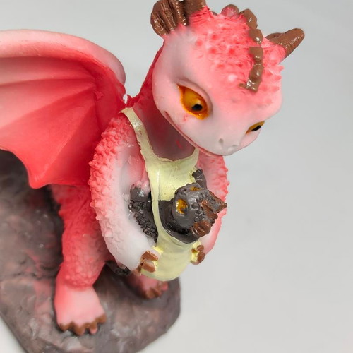 Handmade dragon figurine with baby, like new