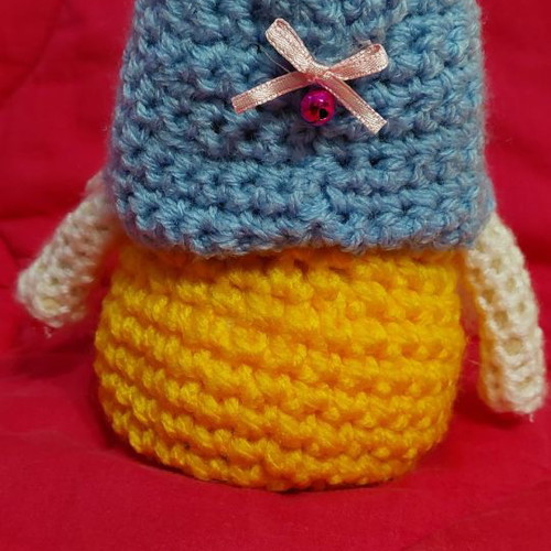 Handmade decorative gnome new, crocheted by hand