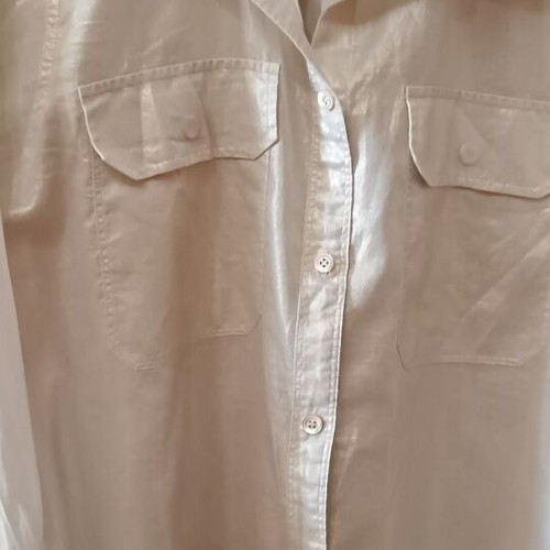 J.Crew women's summer shirt long sleeve size US12 gold like new