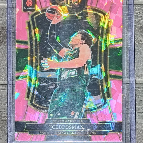 Cedi Osman Panathinaikos Pink Cracked Ice Premier 2025-26 Panini Select Euroleague