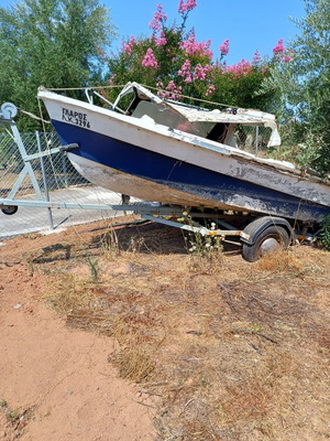 5-Meter Boat Trailer with Damaged Boat, Refurbished