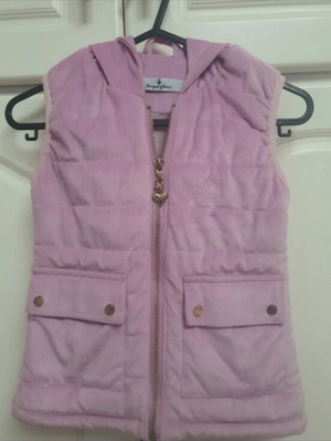 SugarFree sleeveless jacket for 6-year-old, pink, size 122 cm