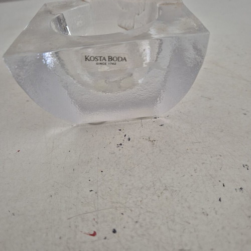 Kosta Boda Crystal Decorative Piece new, Scandinavian minimal design