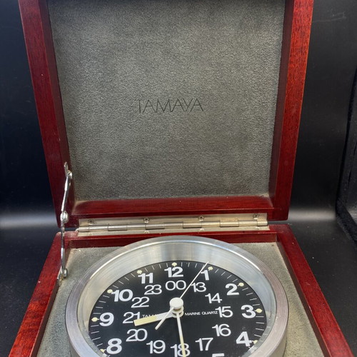 Tamaya MQ-2 Marine Quartz Chronometer like new, analog table clock