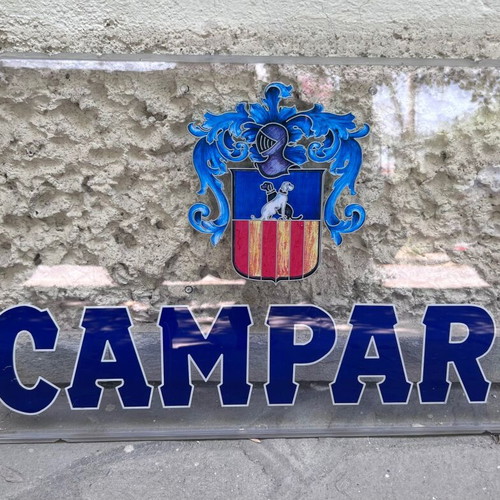 Campari plexiglass sign used, 1.5 cm thick