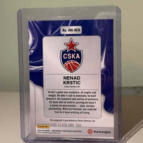 Panini Euroleague Nenad Krstic Ink Auto /49 καινούργιο