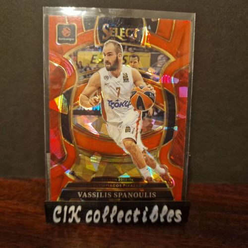 Panini Euroleague Select Olympiacos Spanoulis Red Cracked Ice card new
