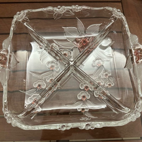 Toska 4-Section Vintage Serving Tray new with embossed flowers