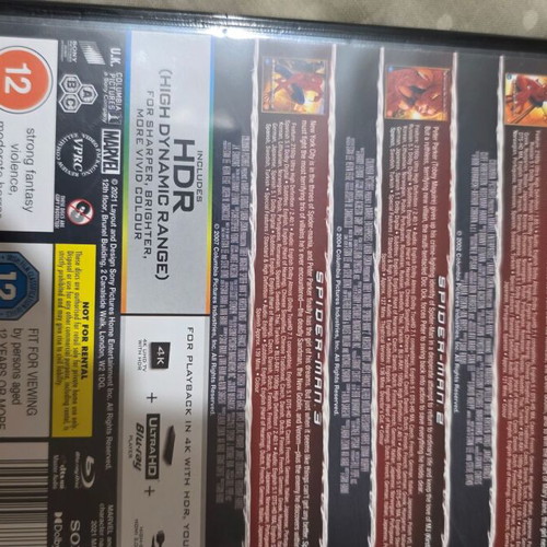 Spiderman Trilogy 4K Blu-Ray like new with subtitles