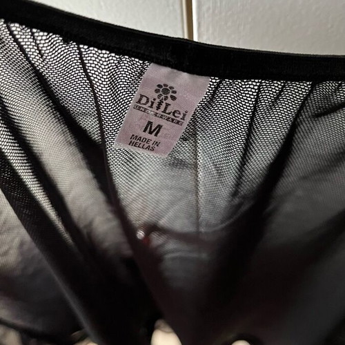 DiLei underwear see-through nightdress black M new