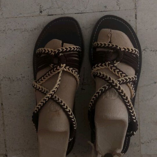 Abrand Jeans sandals size 37 like new with rope brown