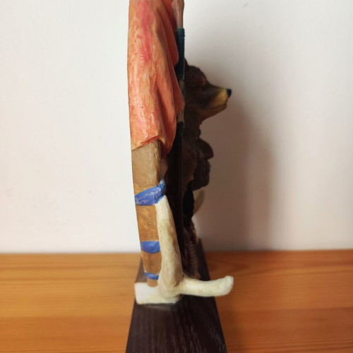 Vintage Native American Chief Bust Decorative Statue used