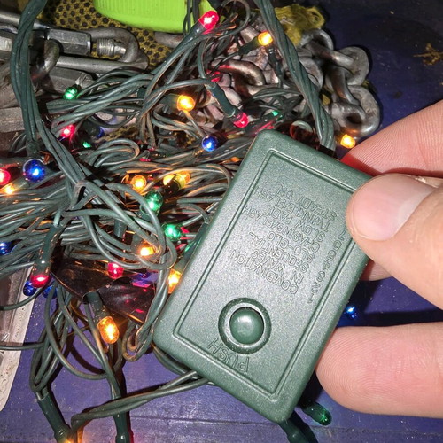 Multicolor Christmas lights used with program