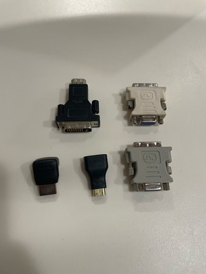 Adapters and DVI card used