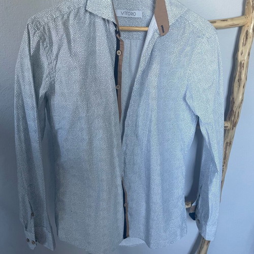 Vittorio men's shirt like new, size M, black and white
