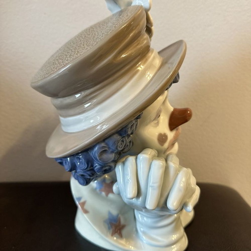 Lladro Melancholy clown bust used