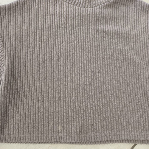 Crop turtleneck sweater Bershka used, beige pink, size S