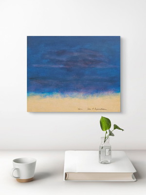 On the Island II painting like new, acrylic sea Aegean