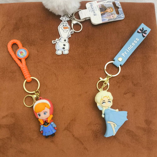 Frozen Disney Elsa Anna Olaf keychain set new with tags