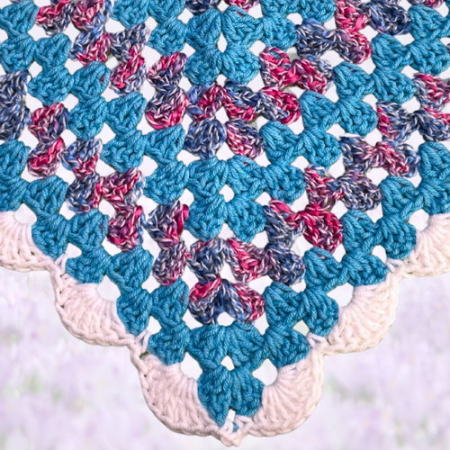 Handmade Bandana Frostberry cotton blend, made to order