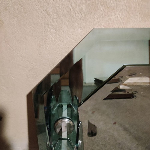 Bathroom mirror with vintage 90s lights like new 70x60cm