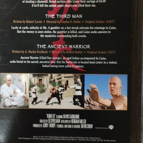 Kung Fu The Complete Α Season DVD σαν καινούργιο, αγγλικοί υπότιτλοι