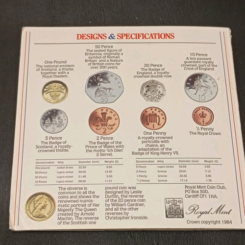 United Kingdom 1984 coin set uncirculated, new