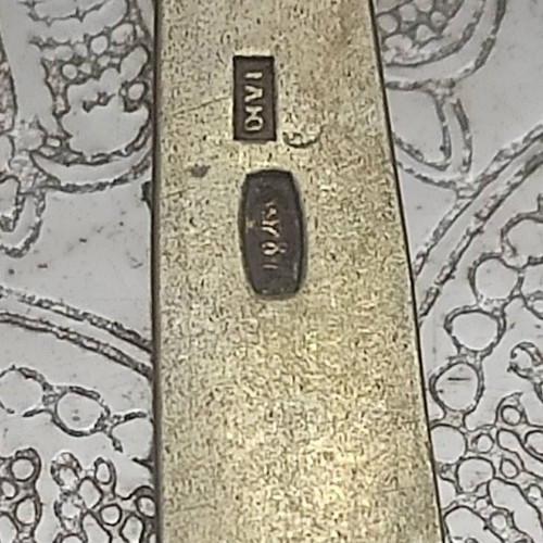 Set of old Russian silver spoons used, collectible