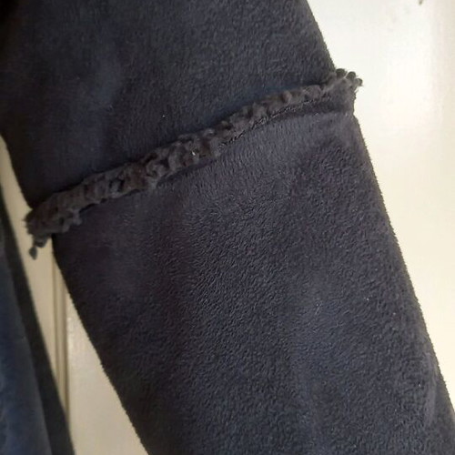 Orchestra girls' coat like new, black castor style with inner fur