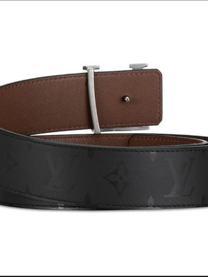 Louis Vuitton adjustable belt, black and brown