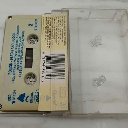 Poison Flesh & Blood 1990 cassette tape